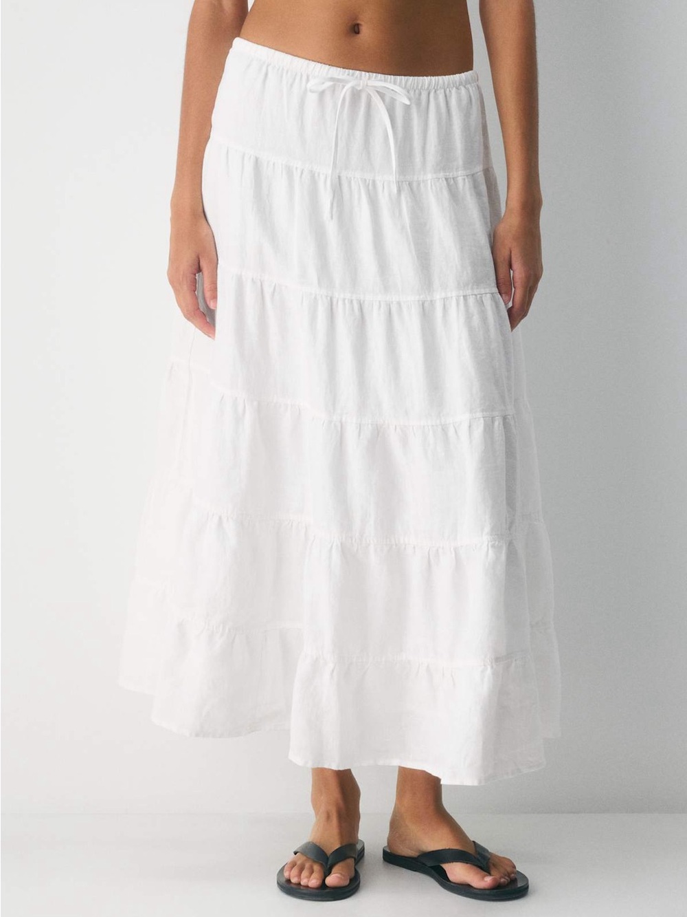 ARITZIA Wilfred Bouquet Linen Skirt M White $148 Retail NWOT
